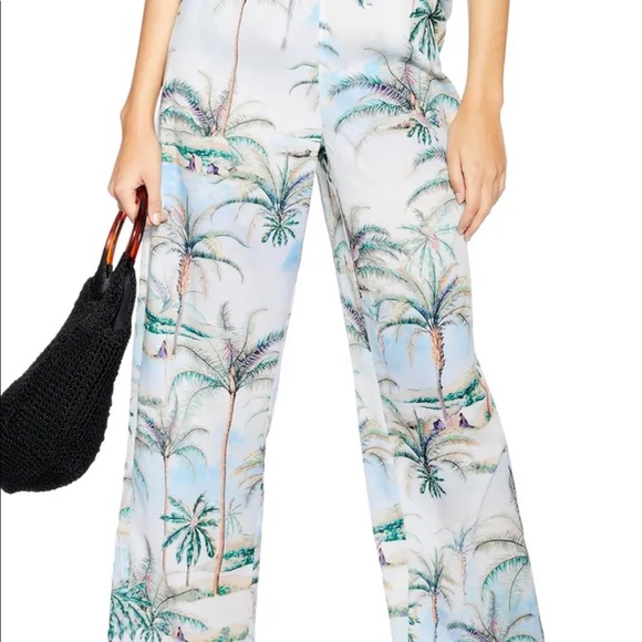 Topshop Hawaiian Print Beach Pants Sz 2 - Picture 4 of 16